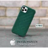 Mīksts aizsargmaciņš Devia Woven2 iPhone 11 Pro Max, zaļš