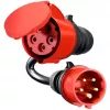 Adapteris Gemini flex 22 kW CEE sarkans trīsfāžu 32A > CEE sarkans 16A melns 30cm