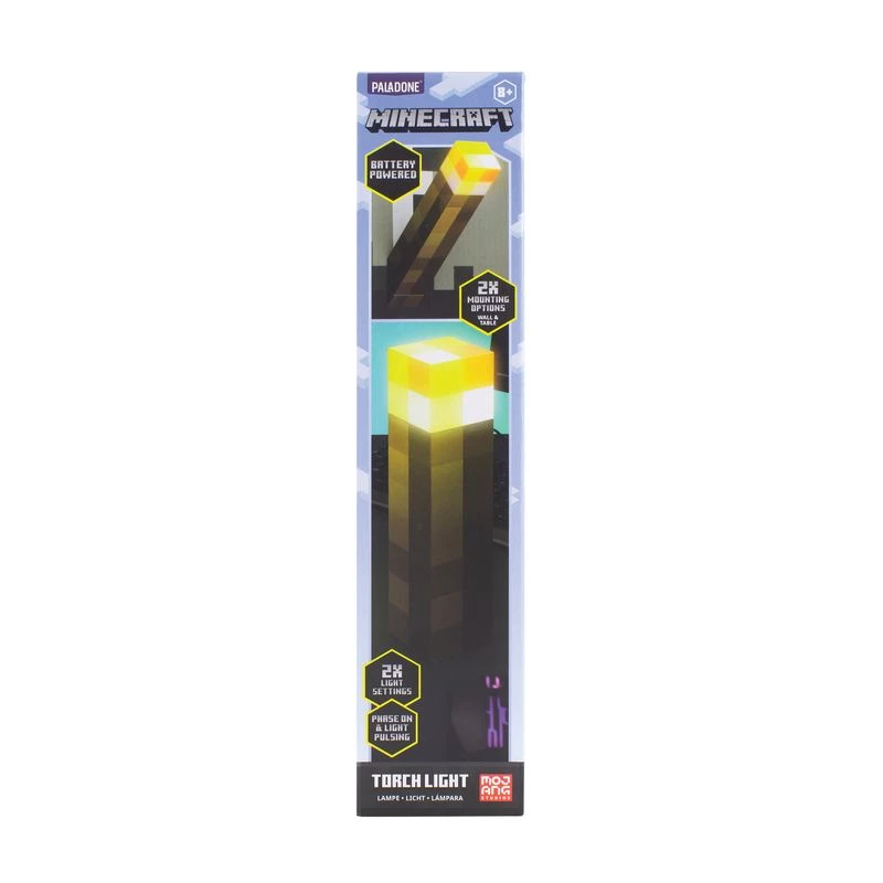 Galda lampa Paladone Torch Light PP9202MCFV3 Minecraft dizains, bateriju darbināma