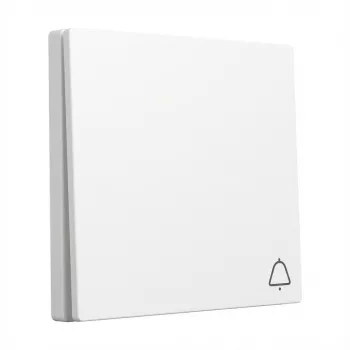 Gira System 55 pārslēdzēja segplāksne durvju zvanam, modelis 328603, tīri balta