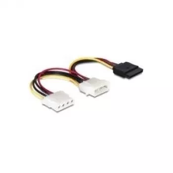 Strāvas kabelis SATA HDD DeLOCK 60103 2x 4pin vīriešu/sieviešu 0,165 m