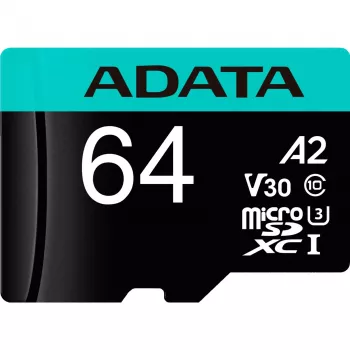 Atmiņas karte ADATA 64GB MicroSDXC UHS-I Premier Pro