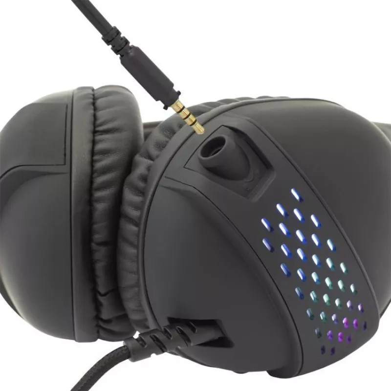 White Shark GH-2140 Ox Black – spēļu austiņas ar RGB apgaismojumu