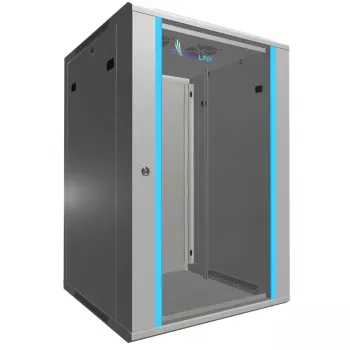 Pie sienas montējams skapis Extralink Rackmount 18U 600x600 Pelēks ar atslēgas slēdzi