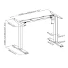 Ergo Office viena motora elektriski regulējams rakstāmgalds, stāvēšanas pozīcijai, max. 80kg, max. augstums 1160mm, ER-443