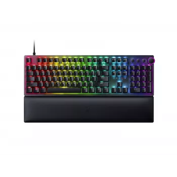Vadu spēļu tastatūra Razer Huntsman V2 — Clicky Purple optiskais slēdzis, RGB LED
