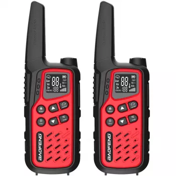 Baofeng BF-T25E rācijas, 2 gab. komplekts, sarkanas