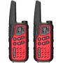 Pārnēsājamas rācijas Baofeng BF-T25E komplekts (2 gab., sarkans) — 16 kanāli, 0,5 W, Li-Ion 1400 mAh