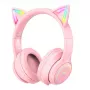 ONIKUMA B90 Pink spēļu austiņas ar Bluetooth 5.0 un RGB apgaismojumu