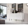 Kumode JUNGLE 152x40.5x74.5 cm balta matēta ar melnām kājām