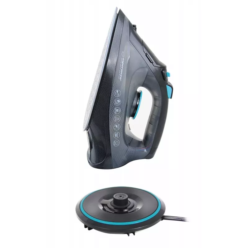 Gludeklis Esperanza EHI010 ar keramikas zoli, pelēks/melns, 2600 W