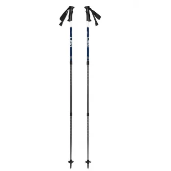 Trekking nūjas Leki EAGLE zili-baltas regulējamas alumīnija 3 segmentu 110–145 cm, 270 g