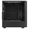 PC korpuss SAVIO Noctis Flow — Cube Mini-ITX/Micro-ATX/ATX, 3x120mm priekšā, 1x120mm aizmugurē, 2x3.5 collu + 3x2.5 collu sloti, rūdīts stikls
