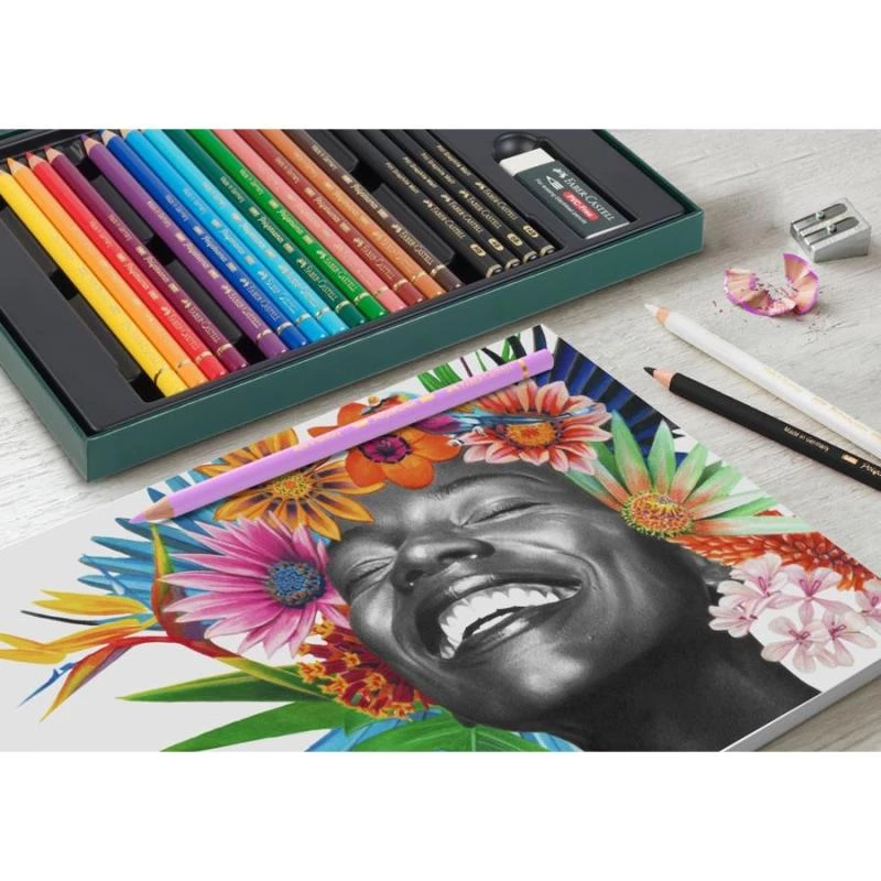 Eļļas bāzes zīmuļu komplekts Faber-Castell Polychromos & Pitt Graphite Matt 48 gab., daudzkrāsains