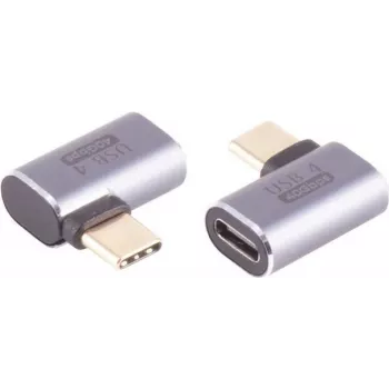 USB-C adapteris ShiverPeaks 14-05035, USB 4.0, 90° leņķa savienotājs