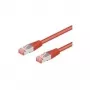 Wentronic Goobay CAT 6 Patch vads, S/FTP (PiMF), Sarkans, 0,5 m - LSZH bez halogēna, Varš (68277)