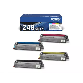 Brother TN-248VAL toneru komplekts 4 gab. Oriģināls Melns, Ciāns, Fuksīns, Dzeltens