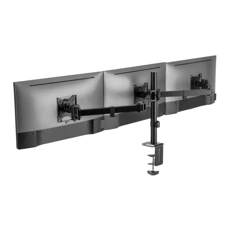 Monitora stiprinājums SBOX LCD-352/3-2 13–27 collu ekrāniem, 3 rokas, līdz 9 kg uz rokas, VESA 100x100