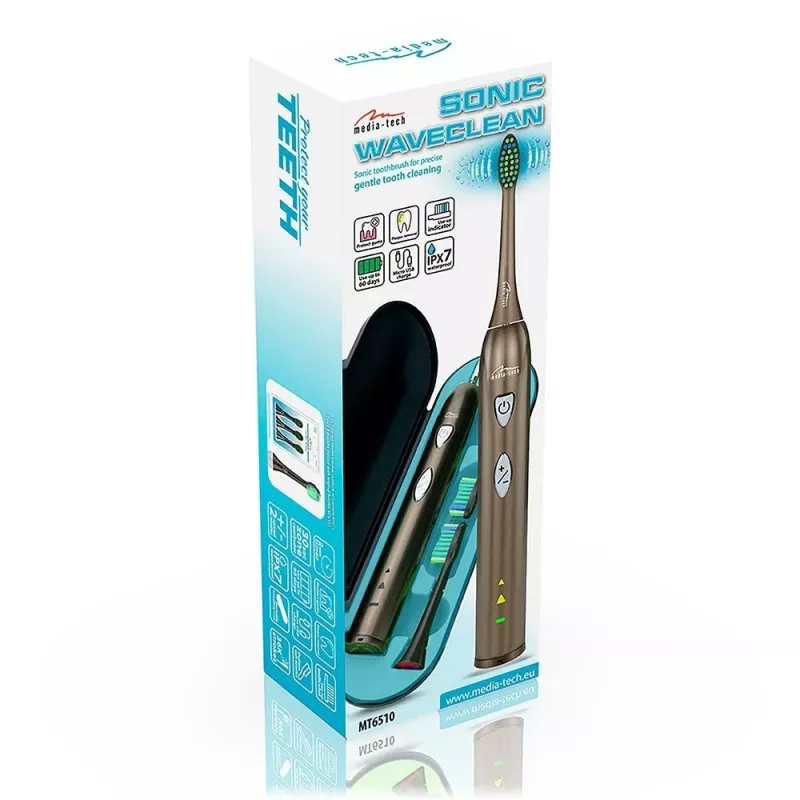 Sonic zobu birste Media-Tech SONIC WAVECLEAN Pieaugušo Brūna