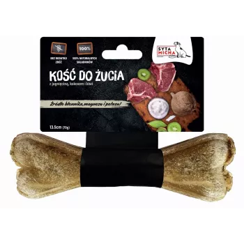 Košļājamā rotaļlieta / dabīgais kārums SYTA MICHA Kiwi ar kokosriekstu 13.5 cm suņiem, jēra gaļas garša, 70 g