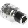 Gedore 1973312 bitu adapteris no 3/8″ kvadrāta uz 1/4″ sešstūri, hromēts
