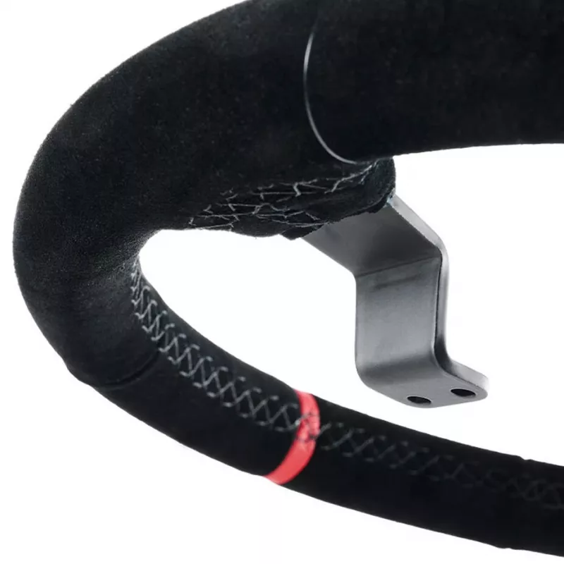 Asetek SimSports Lenkradkranz, dished, 340 mm - melns, zamšāda