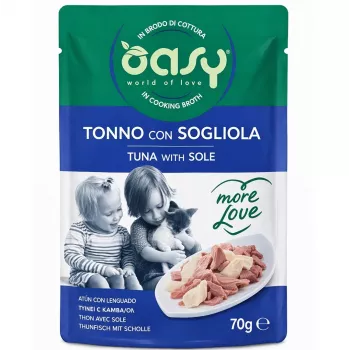 Oasy More Love Tuna ar jūrasmēli kaķu barība 70g