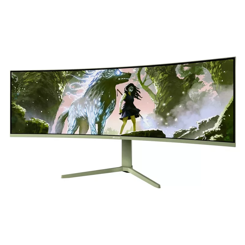 Izliekts datora monitors Arozzi Nova 49 collas (124.5 cm) Dual QHD 5120×1440 LED VA, 4 ms, Zaļš