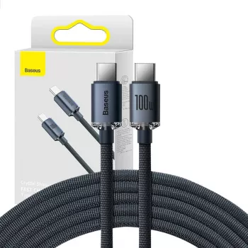 USB kabelis Baseus CAJY000701 2 m USB-C Melns 0.48 Gbit/s