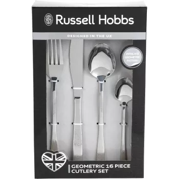 Galda piederumu komplekts Russell Hobbs RH01519EU7 16 daļas, ģeometrisks dizains, nerūsējošais tērauds