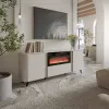 Kumode ar kamīnu Cama Meble Volare 200 x 39 x 75 cm, smilškrāsas, skaidu plātne