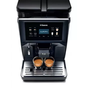 Pilnībā automātiska kafijas automāts Saeco AURORA M2 — 1900W, 4 L ūdens tvertne, 1,2 kg pupiņu tvertne, iebūvēta dzirnaviņa un piena putotājs, TFT skārienekrāns