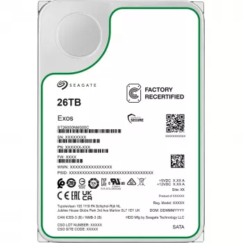 3.5 collu SEAGATE Exos 26TB SATA korporatīvais HDD atjaunots