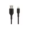 BELKIN PVC USB kabelis USB-A - Lightning, 1m, melns