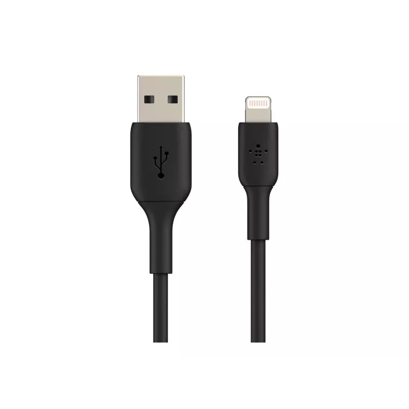 BELKIN PVC USB kabelis USB-A - Lightning, 1m, melns