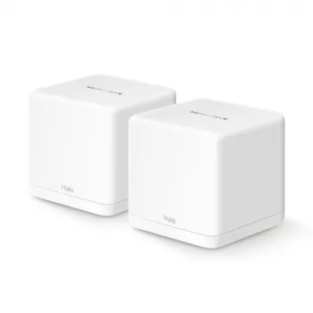 MESH SISTĒMA MERCUSYS Halo H60X (2-pack) Divu joslu Wi‑Fi 6, 1500 Mb/s, līdz 350 m², 2x LAN, iekšējās antenas, balta
