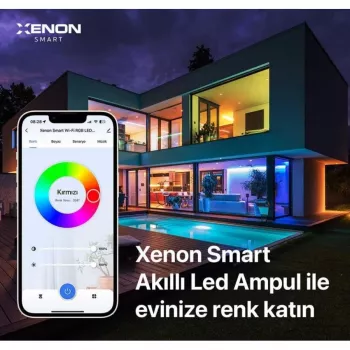 XENON Smart X7021 viedā LED RGB spuldze, 9 W, Wi-Fi, Bluetooth, balta