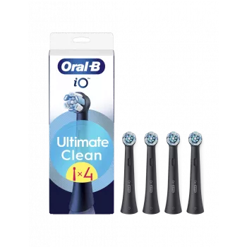 Oral-B iO rezerves birstes UltimateClean Black 4 iepakojums