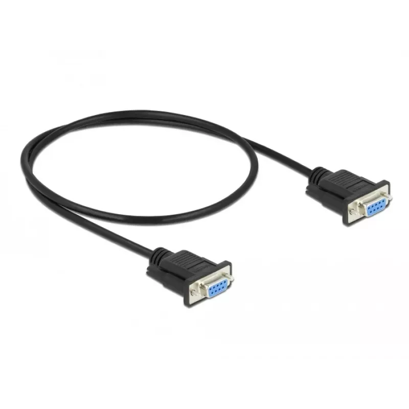 Seriālais kabelis DeLOCK 86614 Melns 0.5m RS-232