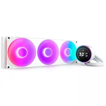 Kraken Elite 420 RGB 420 mm, Šķidruma dzesēšana Balts