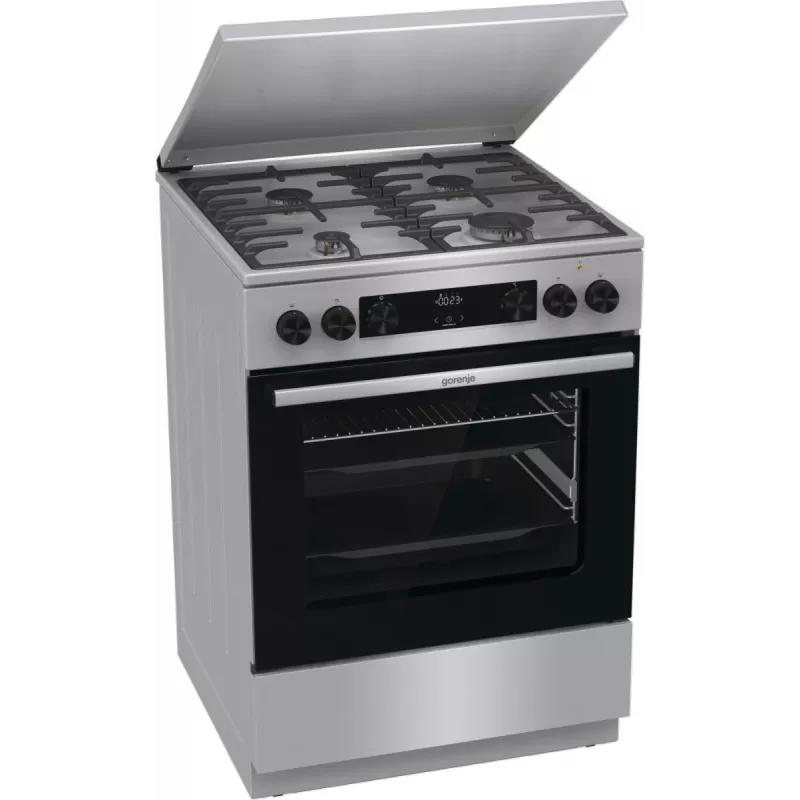 Gorenje GKS6C71XF Brīvi stāvoša plīts ar cepeškrāsni Sudraba