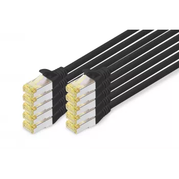 Tīkla kabelis Digitus CAT 6A S/FTP RJ-45 0,25m Melns