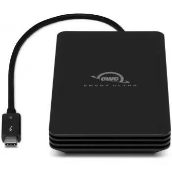 OWC Envoy Ultra - ārējais SSD - 2 TB - pārnēsājams - M.2 NVMe - Thunderbolt 5 (USB-C savienotājs) - Melns (OWCTB5ENVU02)