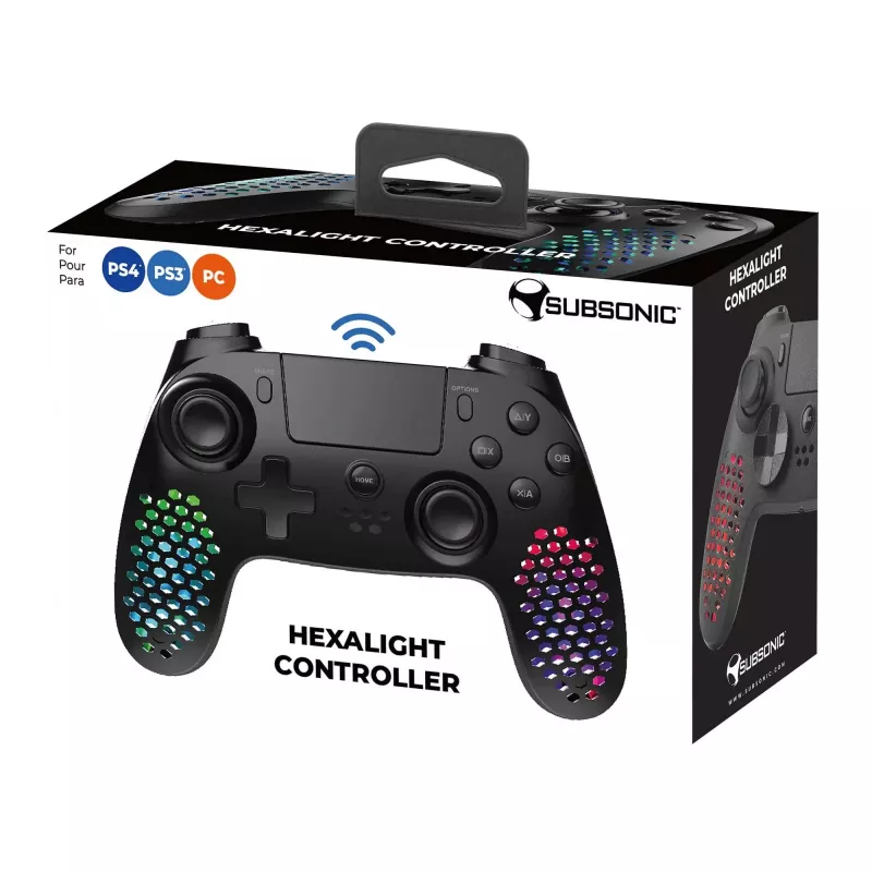 Spēļu kontrolieris Subsonic SA5654 Hexalight Melns Bluetooth USB PC PlayStation 4 3