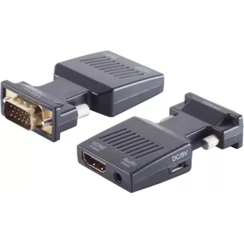 Dzimuma pārveidotājs VGA (D-Sub) uz HDMI + 3.5 mm ShiverPeaks BS10-01005