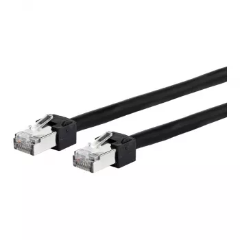 METZ CONNECT Ultraflex500 - Patch-Cable - RJ-45 (Tēviņš) līdz RJ-45 (Tēviņš) - 2,0 m - 6,4 mm - SFTP, PiMF - CAT 6 - Ekranēts, Bezhalogēns - Melns (13084V2000-E)