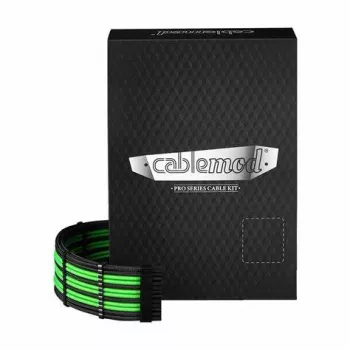 CableMod C-Series PRO ModMesh 12VHPWR Kabeļu komplekts Corsair RM, RMi, RMx (Black Label) - melns/zaļš