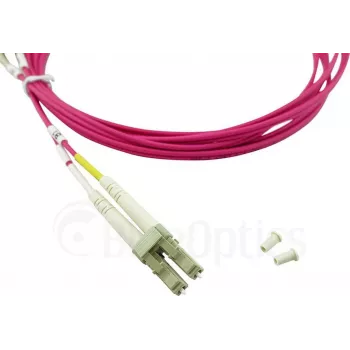 Kompatibles Dell EMC CBL-LC-OM4-5M BlueOptics Duplex LWL Patchkabel, LC-UPC/LC-UPC beige, 5 Meter, Multimode, G50/125µm OM4, Eingangsdämpfung: unter 0