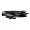 DisplayPort kabelis SAVIO CL-136, DisplayPort vīriešu–vīriešu, 2 m, DP 1.2, zelta kontakti, melns