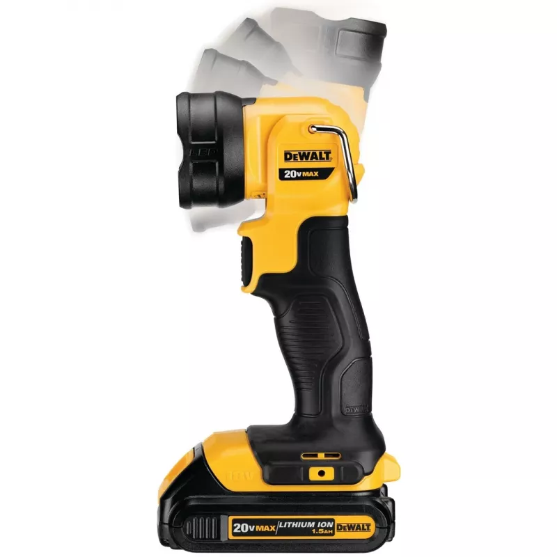 Dewalt 18V XR Li-Ion Bezvadu LED Pagriežams Lukturis - Bez Akumulatora